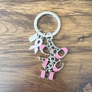 Coach Breast Cancer Awareness Charm Purse Charm / Key Ring / Keychain BCA EUC
